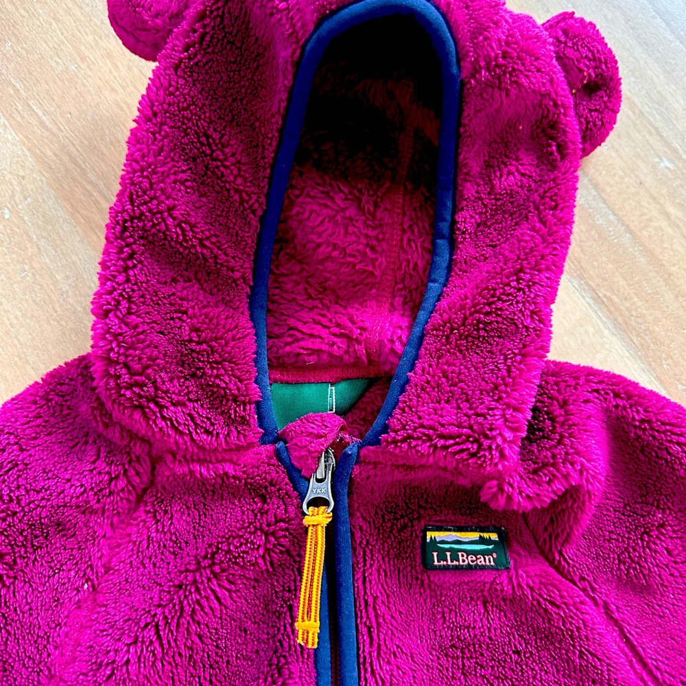 L.L. Bean Kids Fleece Jacket - Purple and Yellow